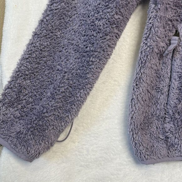 Columbia Purple Sherpa Fleece Fuzzy Zip-Up Jacket Size Medium - Picture 7 of 16